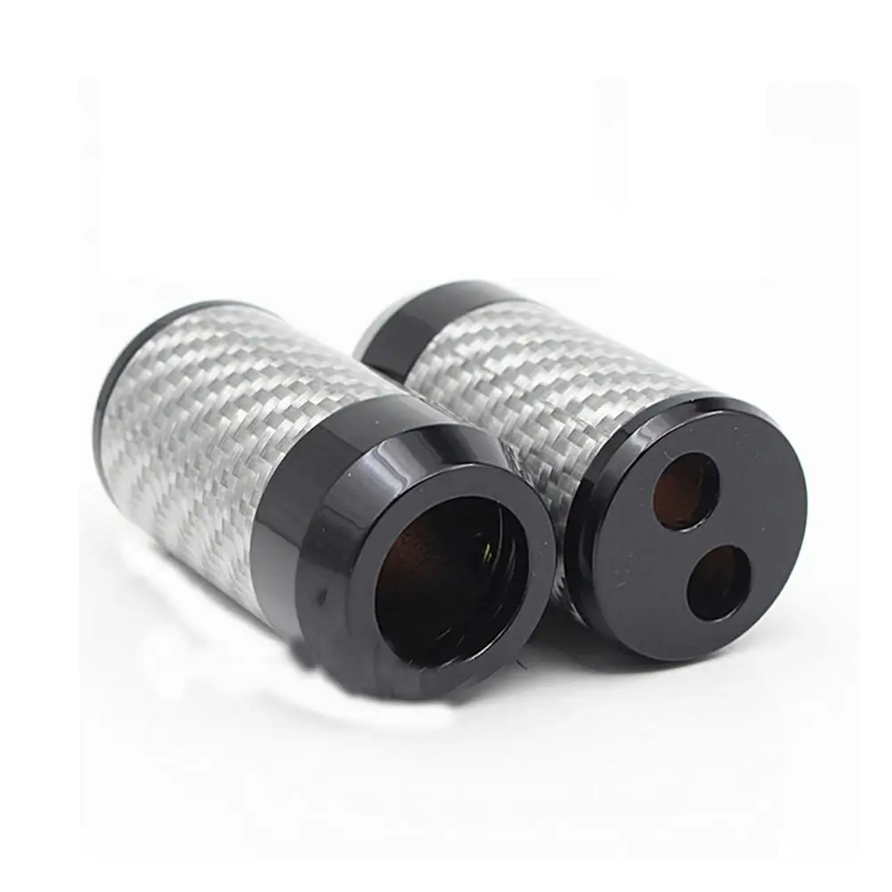 カーボンファイバーとHi-Fiスプリッター,スピーカー,オーディオ電源ケーブル,ワイヤーアダプター,日曜大工,アルミニウム合金,イヤホンコネクター