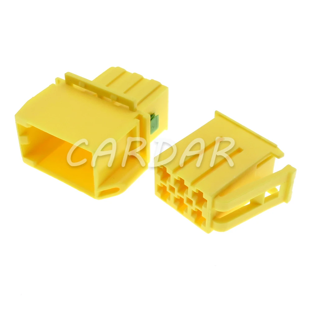 1 Set 6 Pin 2.8 Series AC Assembly Yellow Automobile Plastic Housing Male Female Docking Wiring Terminal Socket