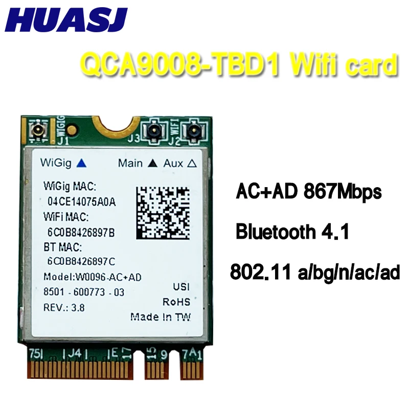 HUASJ Atheros QCA9008-TBD1 Wireless AC+AD BT 4.1 WIFI Module 2.4G/5G Dual Band WIFI Card 867Mbps