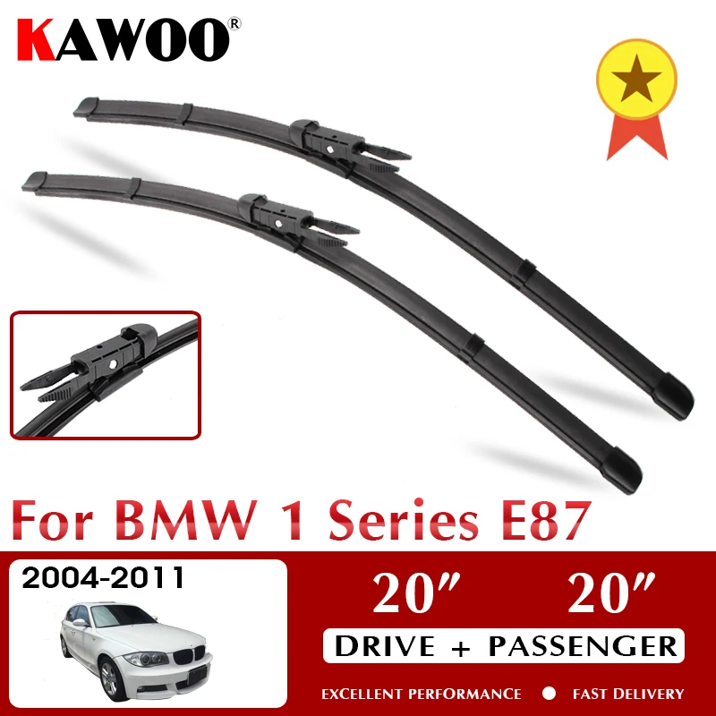 

KAWOO Wiper Front Car Wiper Blade For BMW 1 Series E87 October 2004 - Nov. 2011 Windshield Windscreen Window 20"+20" LHD RHD