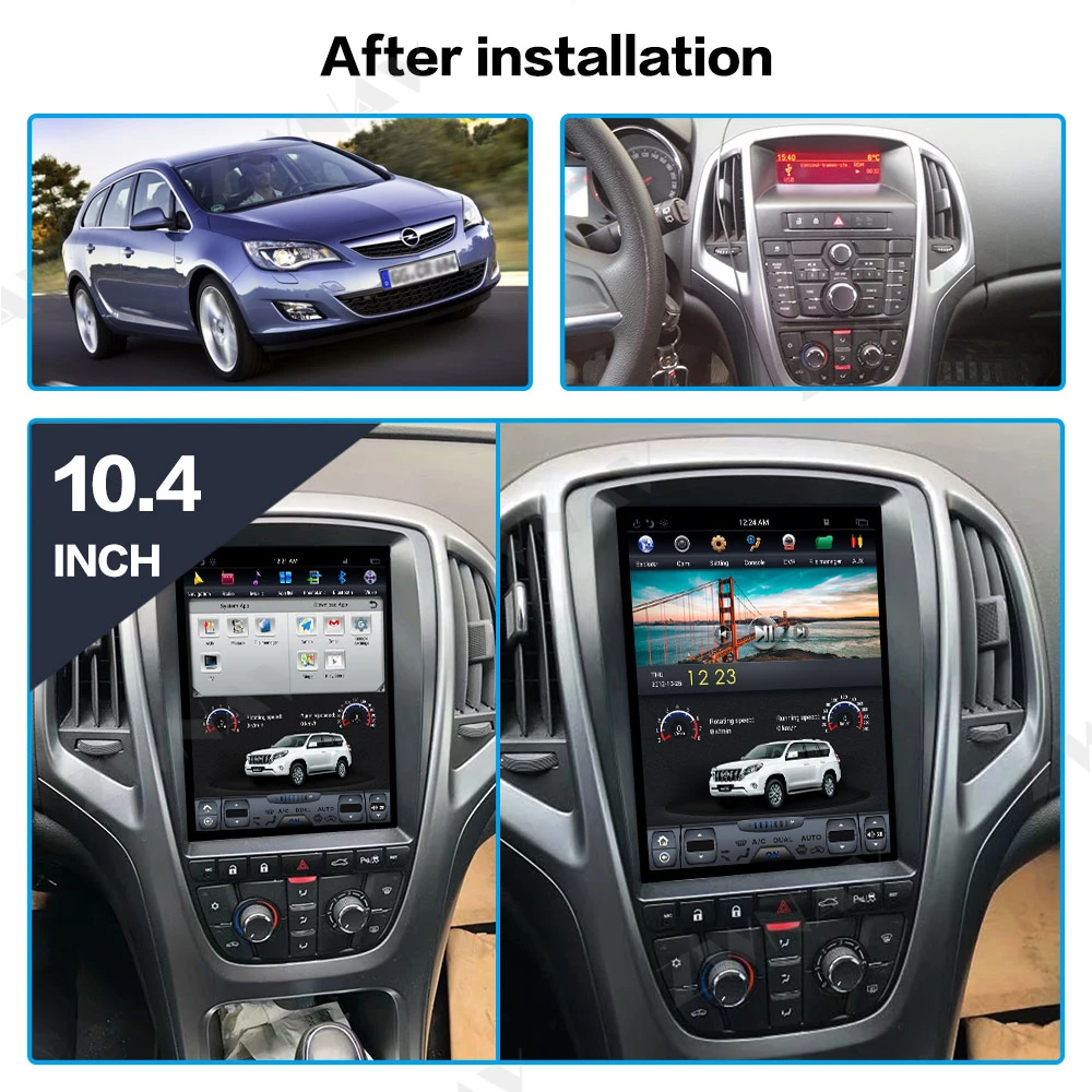 For Opel Vauxhall Holden Astra J 2010-2013  Android 9.0 Multimedia Radio Car GPS Navigation Player Auto Stereo Head Unit Carplay