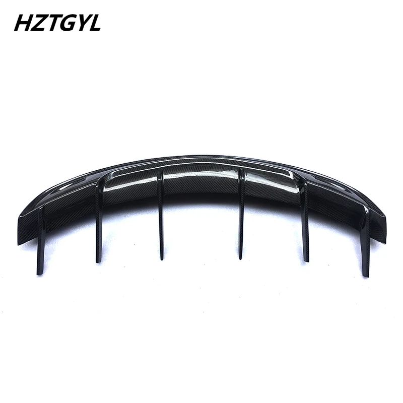 Carbon Fiber Material Rear Bumper Lip Diffuser For Tesla Model S Tuning 2013-2015