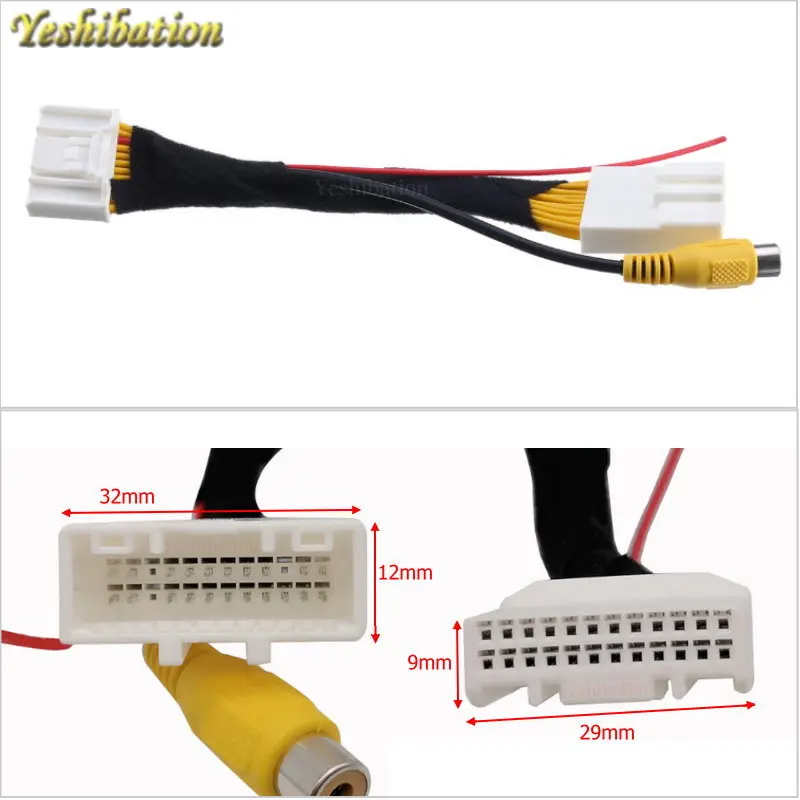 Yeshibation 24Pin Adapter Cable Car Rear View Camera For Renault Captur 2013~2018 Original Screen Compatible Reverse Camera