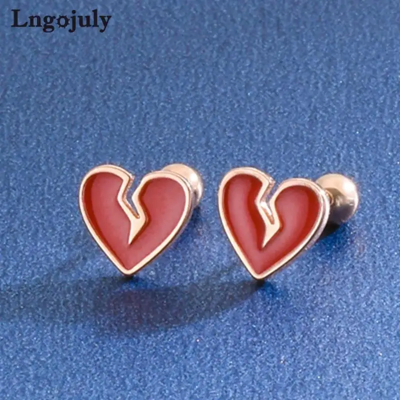 Top Quality 925 Sterling Silver Heart Stud Earring For Women Girl Children Screw Earrings Anniversary Party Fine Jewelry Gift