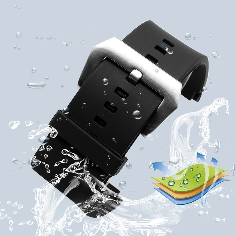 32mm Waterproof silicone strap for Diesel Watch Strap for DZ1216 DZ1273 DZ4246 DZ4247 DZ287 Soft Breathable Wrist Band Bracelet