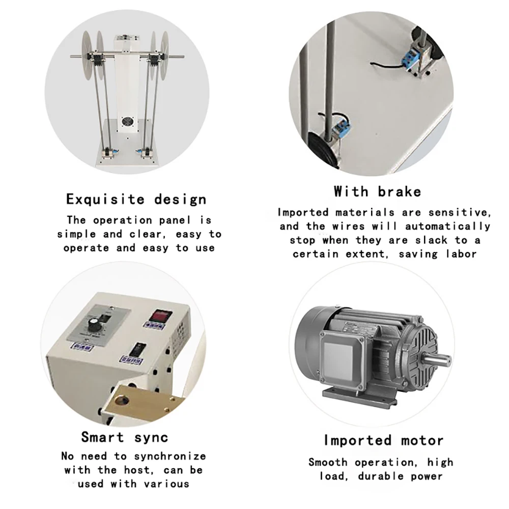 Automatic induction pay-off rack Pay-off machine Wire cutting and peeling machine Wire and wire pay-off wire feeder