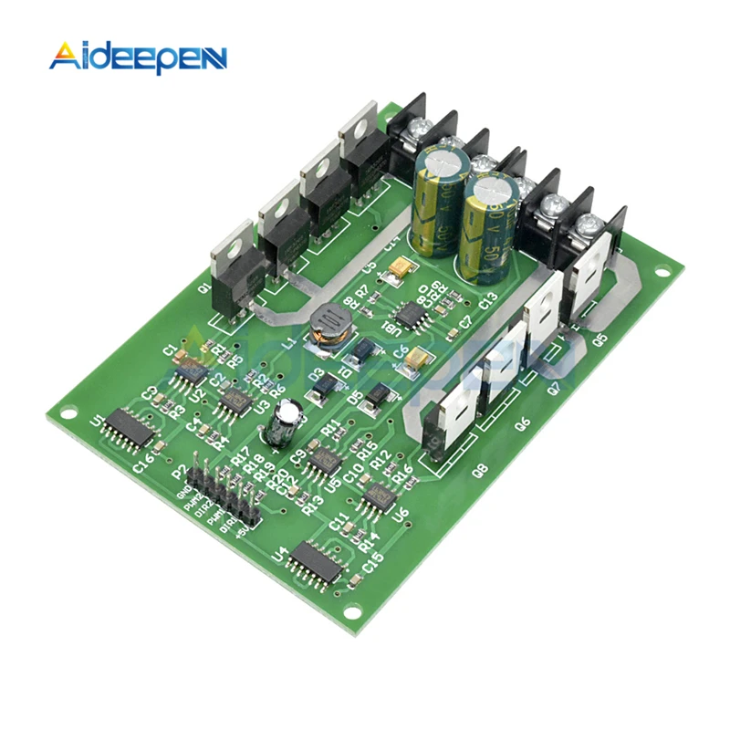 Dual DC Motor Driver Board H-Bridge PWM DC Motor Drive Module MOSFET IRF3205 12V 24V 10A Peak 30A With Brake Function