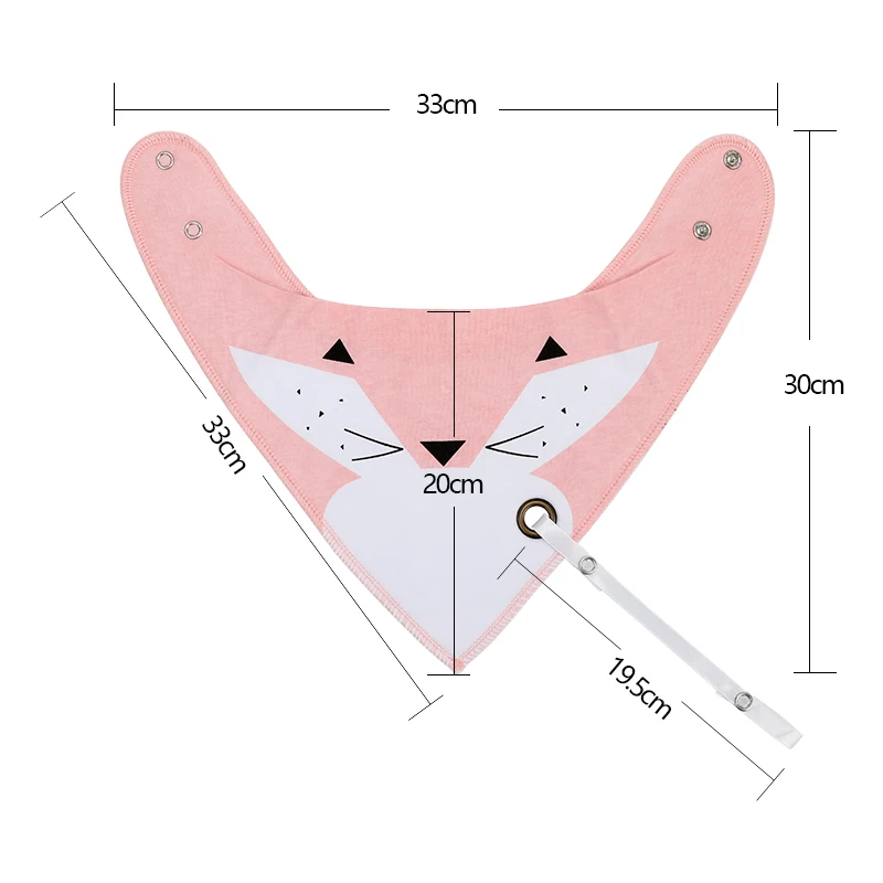 Baberos triangulares de algodón para bebé recién nacido, pañuelos de doble capa con hebilla para alimentación, 4 piezas