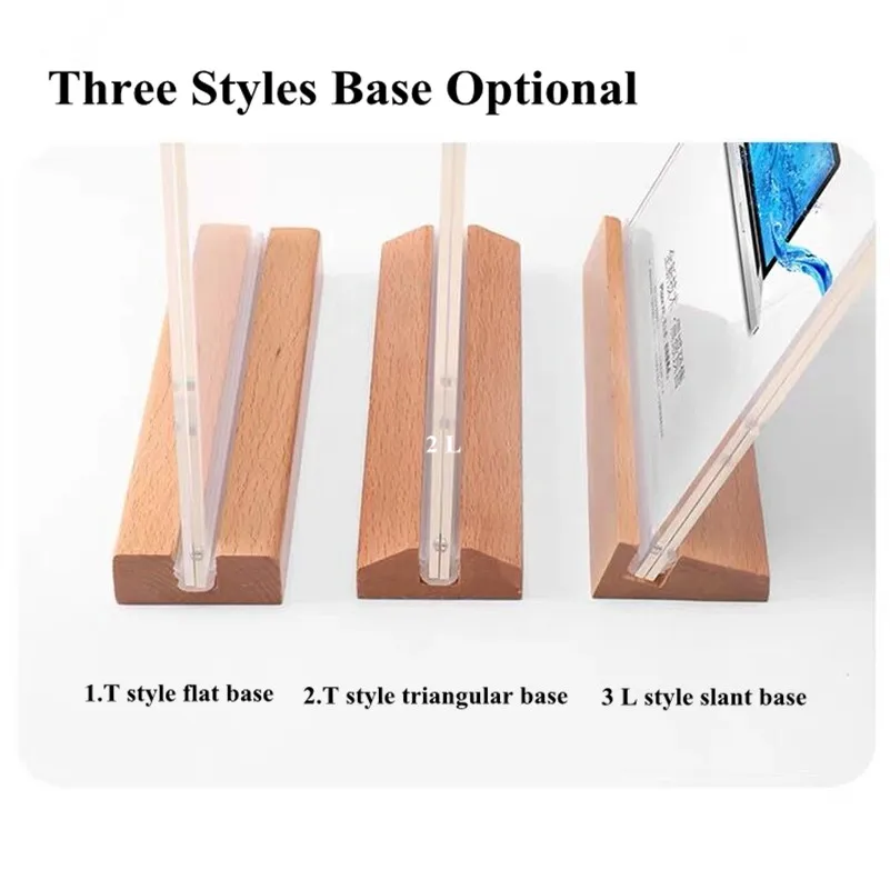 A4 Acrylic Picture Photo Holder Frames Table Menu Sign Holder Stand Portrait Style Ad Frames Table Numbers Display For Wedding