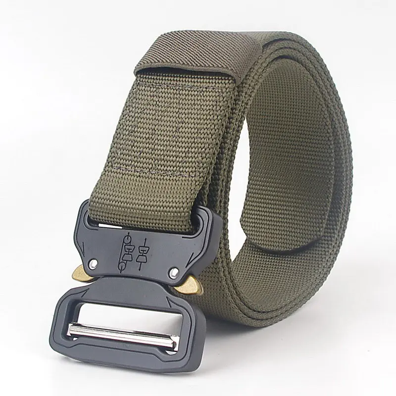Heren Tactische Riem Outdoor Militaire Nylon Canvas Taille Riemen 4.3Cm Breedte Multifunctionele Training Riem Gesp Ademend Vrouwen
