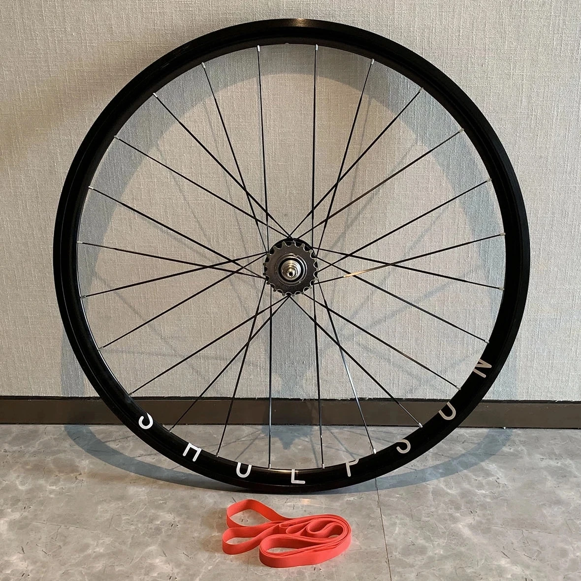 700C Fixed Gear Bike Wheel High Strength Racing Wheelset 30mm Rim Flat Spokes 20-24H Bearing Hub Single Speed Bicycle Parts