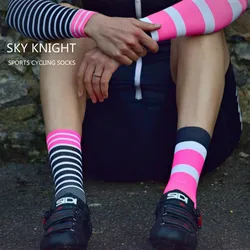 SKYKNIGHT New Professional Brand Outdoor Cycling Socks Breathable Road Bicycle Socks Individuality Mountain Bike Racing Socks