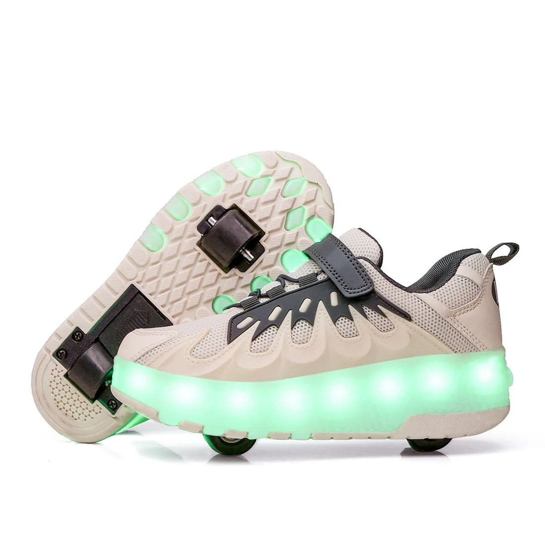 USB Led Light Kids Roller Skates Sneaker 2 Wheels Convertible Flashing Light Up Gift Boy Girl Child Blade 5 - 10 Years Outdoor