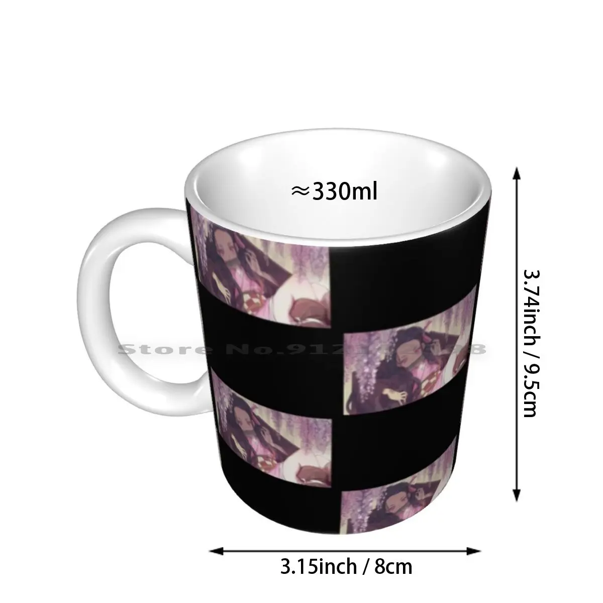 Demon Ceramic Mugs Coffee Cups Milk Tea Mug Giyuu Giyuu Tomioka Giyuu Pattern Demon Pattern Demon Giyuu Nezuko Anime Demon