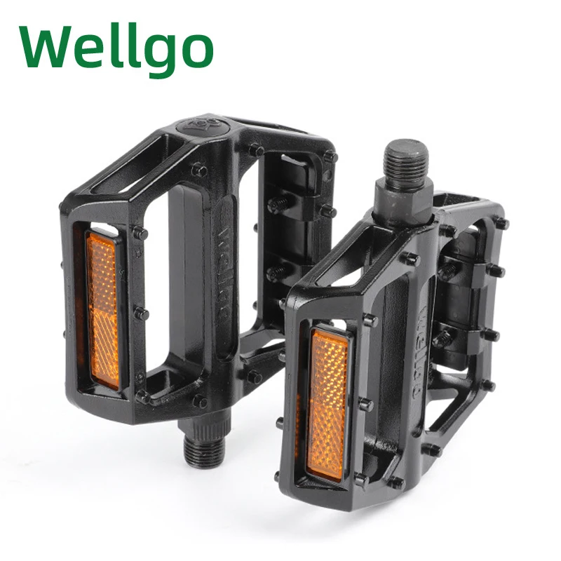 WELLGO high quality MTB Road Bike Pedal VB087 Aluminum Alloy Double DU Bearing Non-slip Pedal Riding Pedal MTB Parts