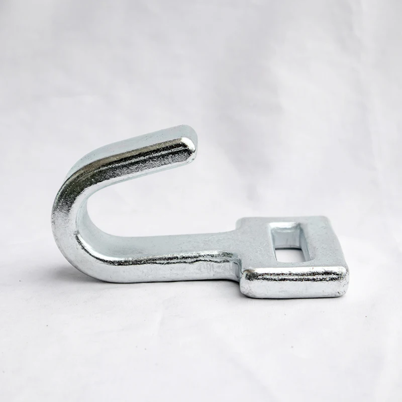 2 Inch Forged Metal Flat Cargo Hook for Webbing Straps High Performance 5000kgs 11000lbs Galvanized