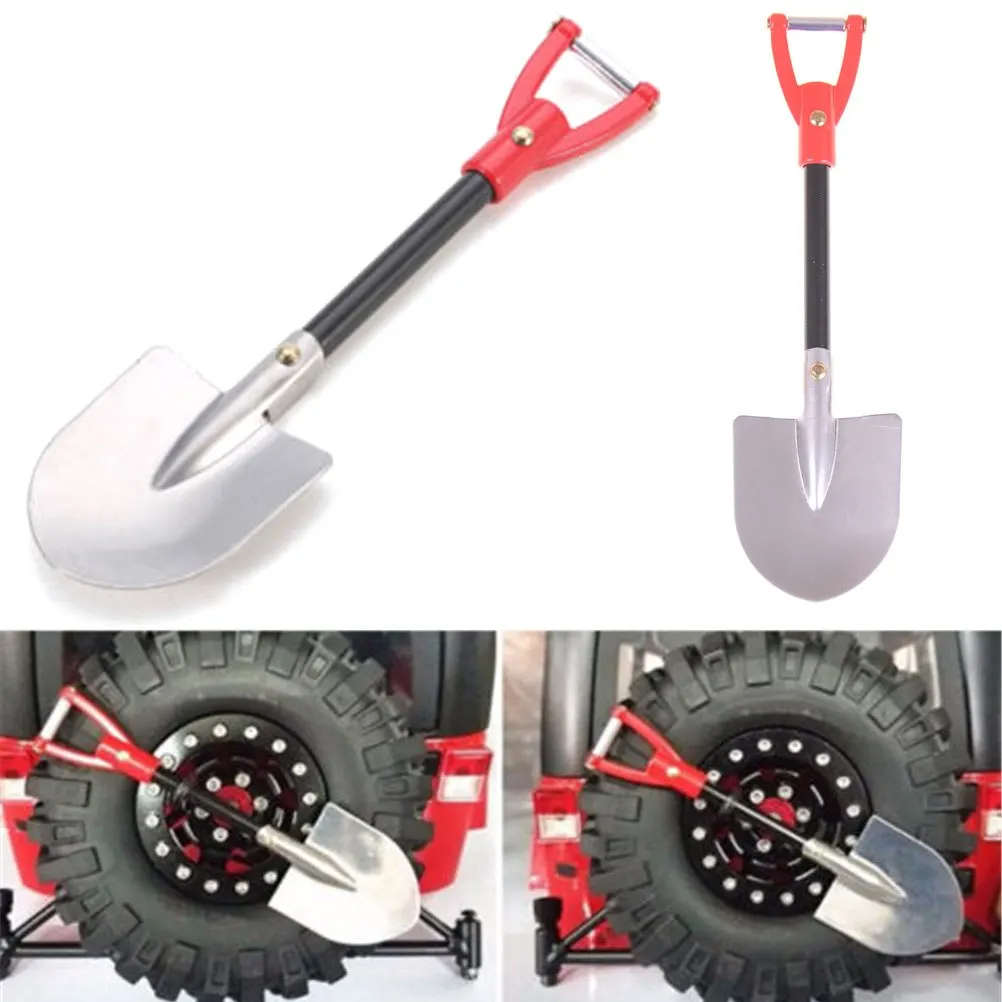 1PCS Total Length 105mm 1:10 Metal Scale Shovel For RC Climbing Truck Car Decorative Tools