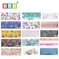 HRH Beautiful Flowers Printed Dust-proof Silicone US Keyboard Cover Skin Protective Film For Macbook Pro 13 15 17 Air 13 Retina