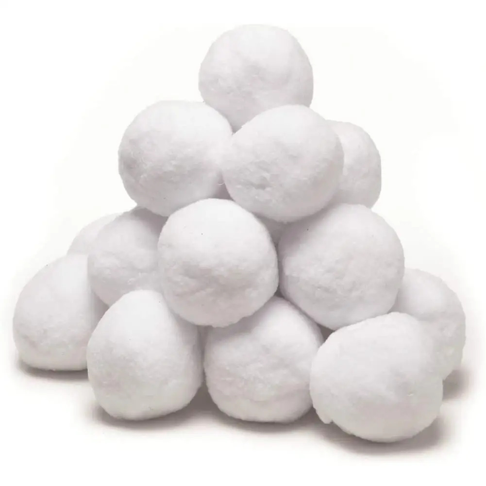 50pcs 7cm Simulation Christmas Snowball Xmas Tree Ornaments Indoor Realistic Fake Soft Snowballs For Battle Game Educational Toy