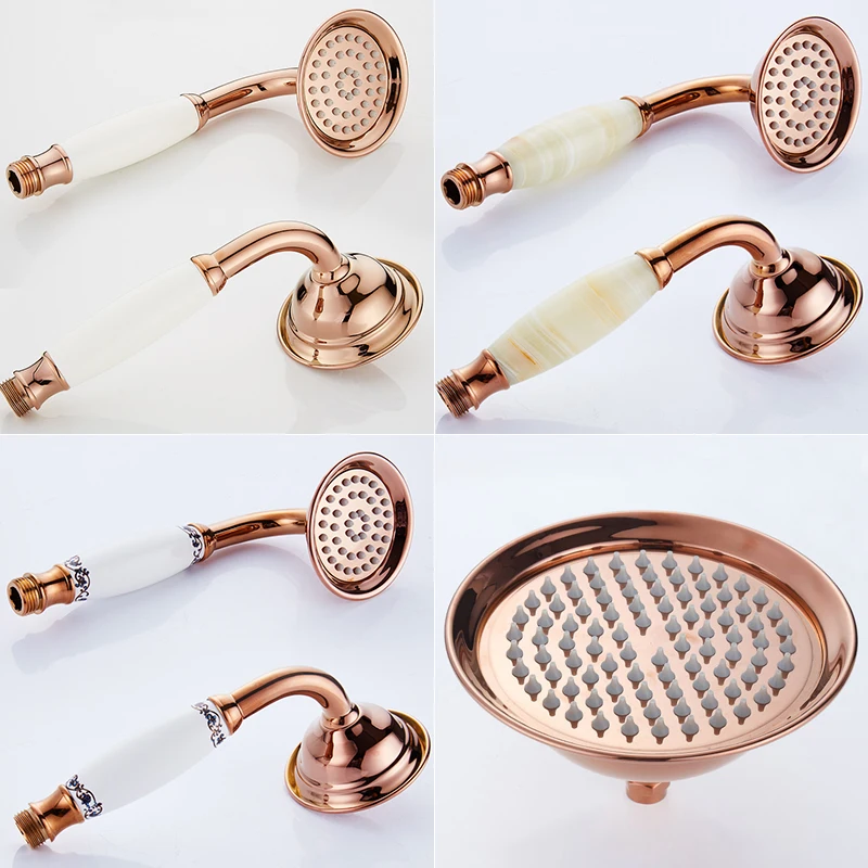 ELLEN Antique Bronze Shower Head Hand Shower Hand Spray Shower Holder Copper Bathroom Antique Bathroom Accessories ELS04