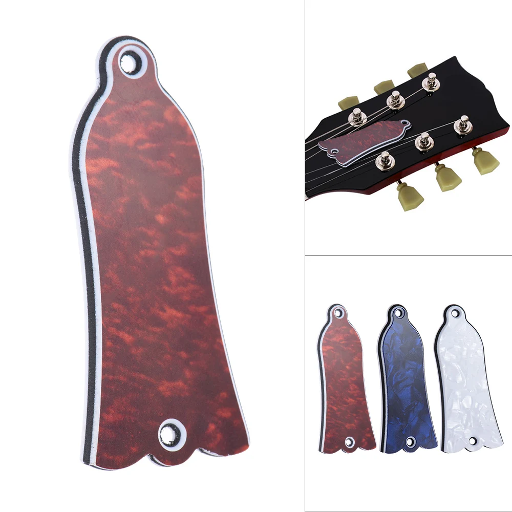 1 قطعة غطاء قضيب الجمالون 2 حفرة دائم المحمولة اللؤلؤ الأسود اللون جيبسون نمط ليه بول جرس على شكل لوحة التمرير الموسيقية