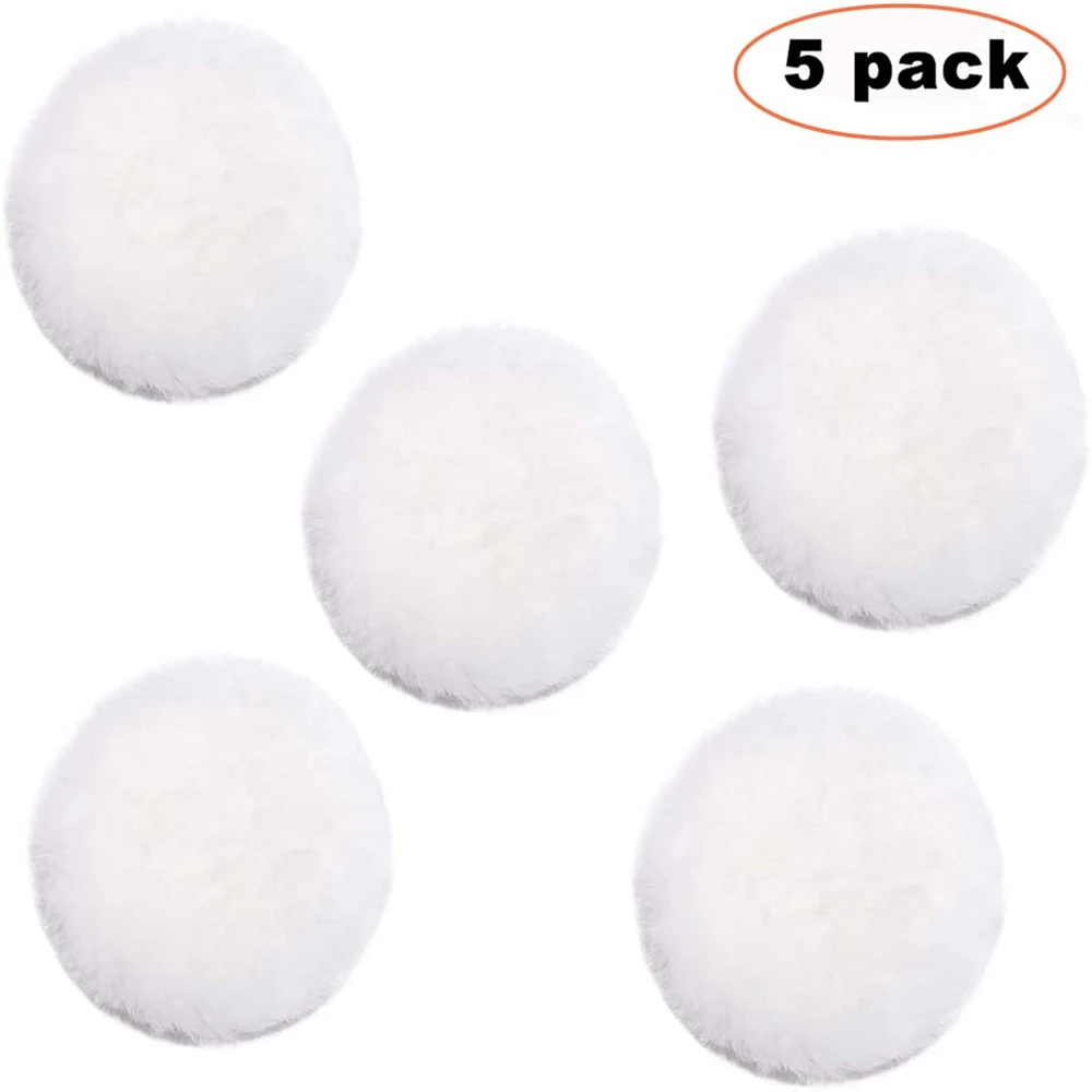 

Wool Polishing Pads 3''4'' Soft Buffing Pads with Hook and Loop Back Design Cutting Waxing Tools For Car Furniture Glass