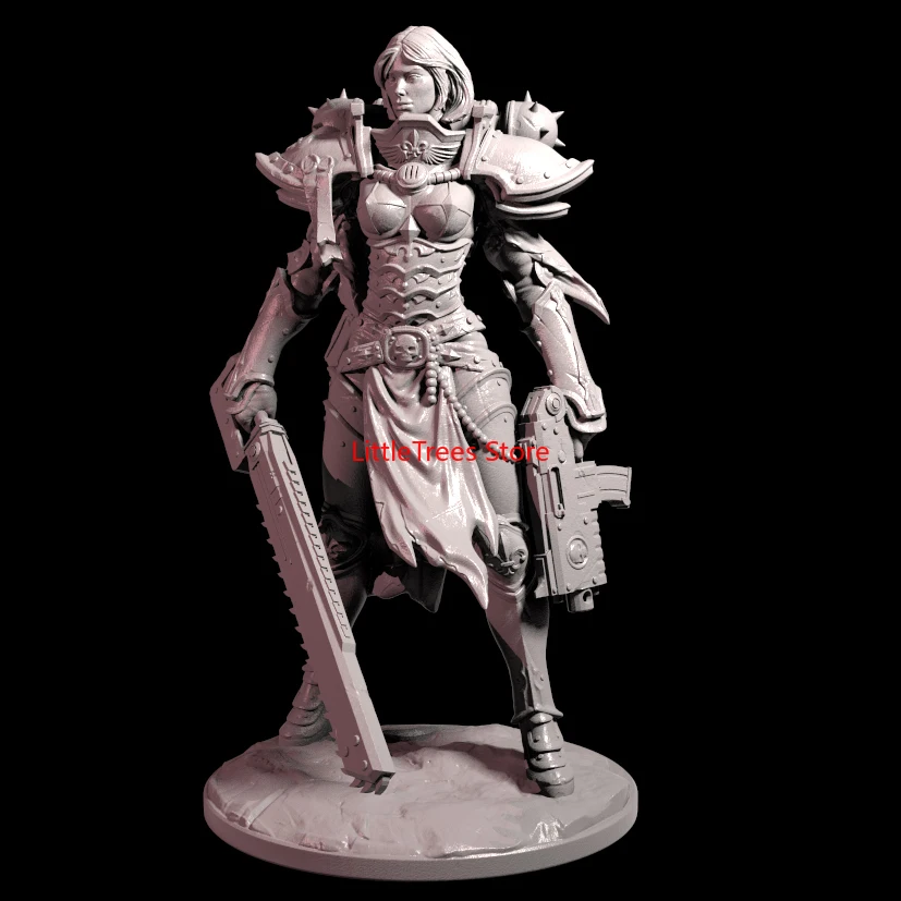 

1/24 75mm 1/18 100mm Resin Model Female soldier Figure Unpainted No Color RW-005