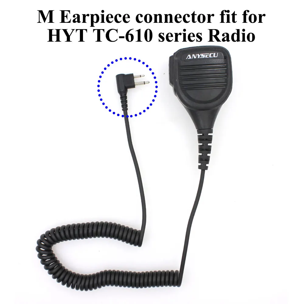 Anysecu Portable Heavy Duty Speaker Microphone for Walkie Talkie TC508 TC518 TC580 TC610 TC620 TC700 PD502 PD562 PD505