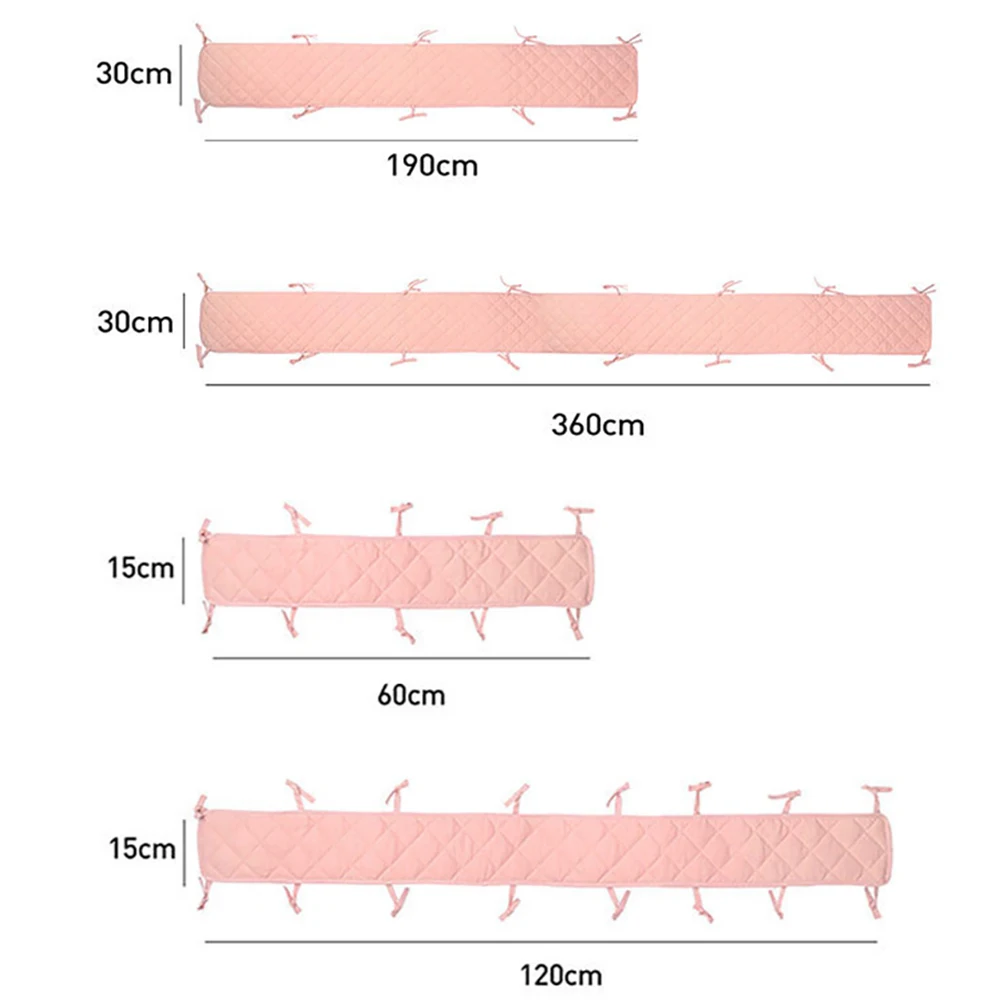 Pára-choques no berço crepe xadrez uma peça berço almofada da cama do bebê barra de proteção bege algodão macio dormir cama do bebê pára-choques