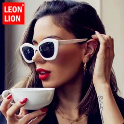 LeonLion Polygon Cateye Sunglasss Women/Men Luxury Brand Eyewear For Women High Quality Glasses Women Gafas De Sol Mujer 2023