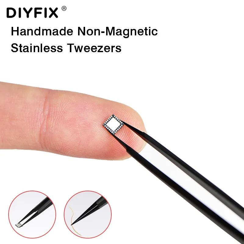 Pinça magnética artesanal de aço inoxidável qianli, placa mãe para celular, linha voadora com impressão digital, kit de ferramentas para reparo