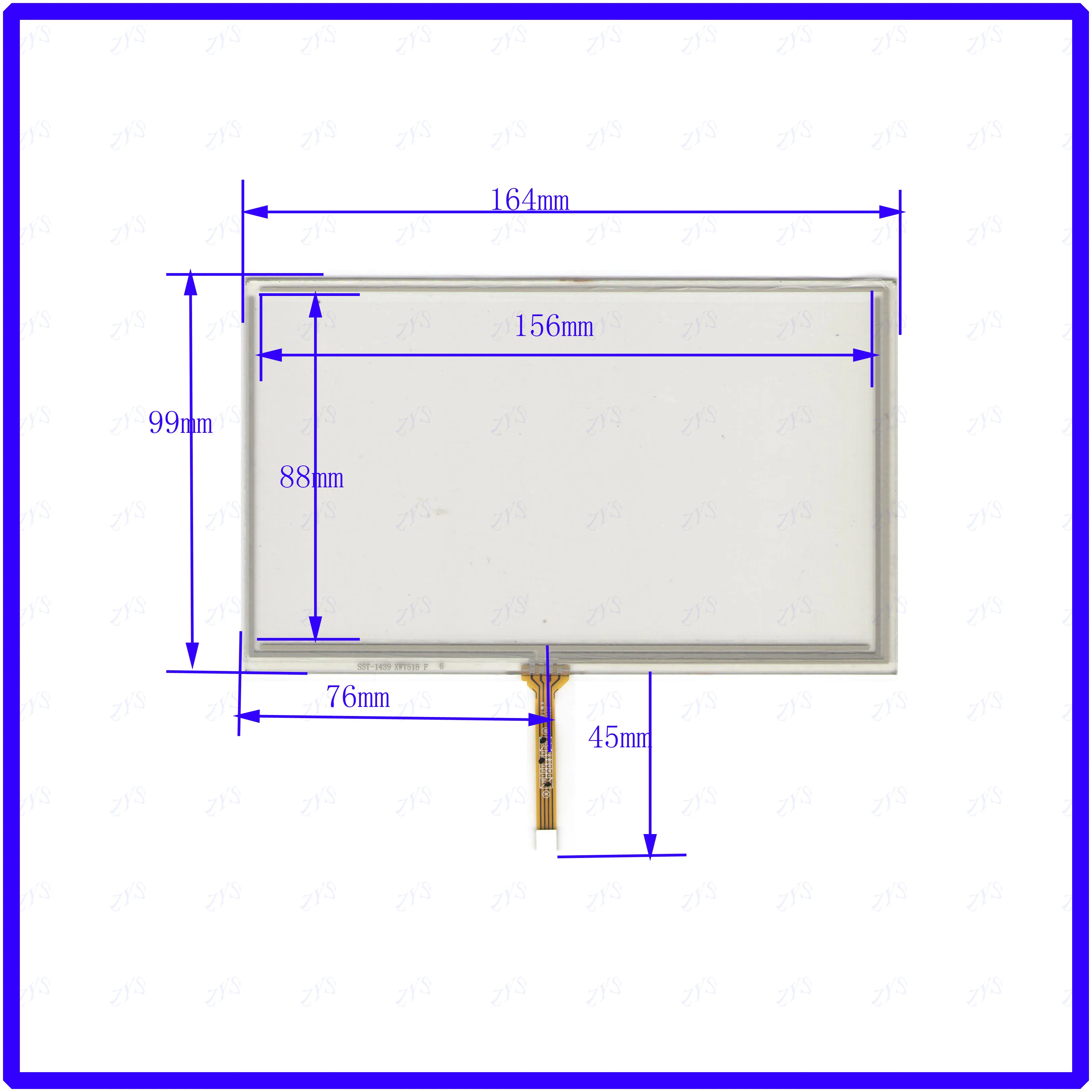 

XWT518 4 line For Car DVD touch screen panel 164mm*99mm this is compatible 164*99 TouchSensor FreeShipping