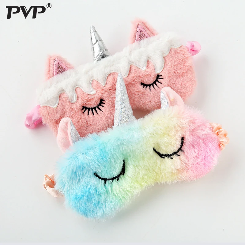 Unicorn Sleeping Eye Mask Cute Kids Sleep Mask Cartoon 3D Eye Cover Travel Eye Band Shade Rest Eyepatch Eye Blindfolds