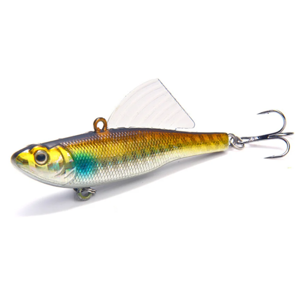 1pcs VIB Sinking Vibration Winter Fishing Lure 6.5cm 17.1g Artificial Hard Bait Swivel Jig Wing  Wobbler Crankbait Bass Tackle