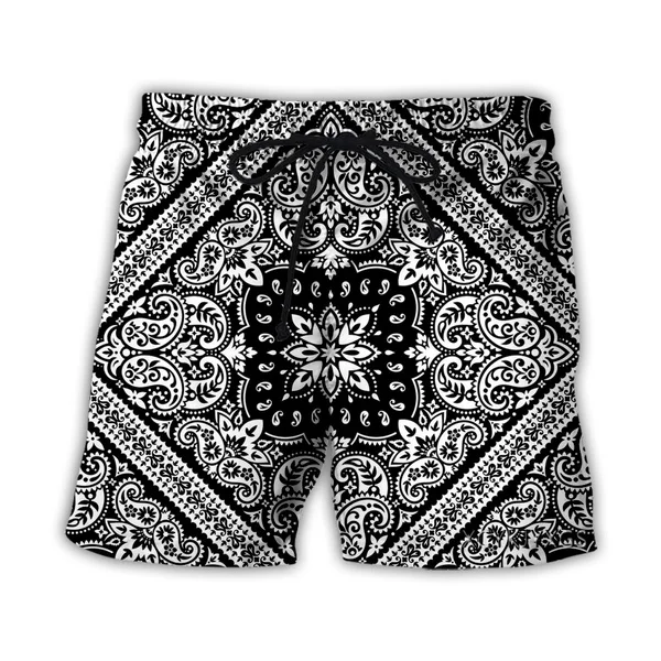 Bandana Pattern 3D Print Causal Clothing New Fashion Men Women Shorts Plus size S-7XL