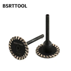 BSRTTOOL Mini Removable 6mm Shank With Diamond Turbo Saw Blade Diamond Caving Blade For Granite Marble Stone Engraving