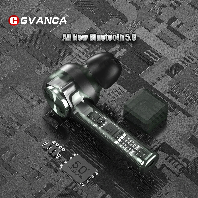 GVANCA T11 Wireless Bluetooth Headphones V5.0 Touch Control Earphones Stereo HD talking with 800mAh battery