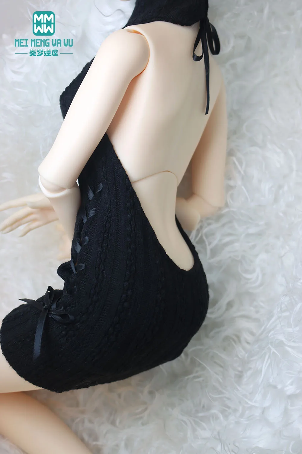 BJD Clothes 43-75cm 1/3 1/4 MSD DD SD DDL Toys spherical joint doll accessories Fashion open back sweater dress arm cover