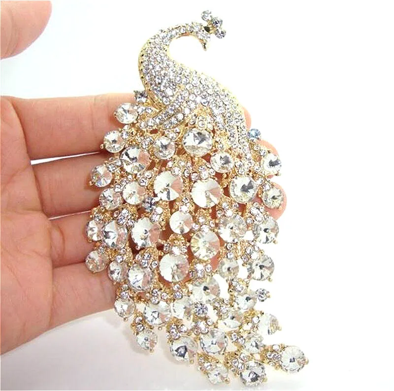 

Fashion Exquisite Inlaid Rhinestone Peacock Animal Brooch for Women Charm Temperament Banquet All-Match Suit Dress Pin Jewelry