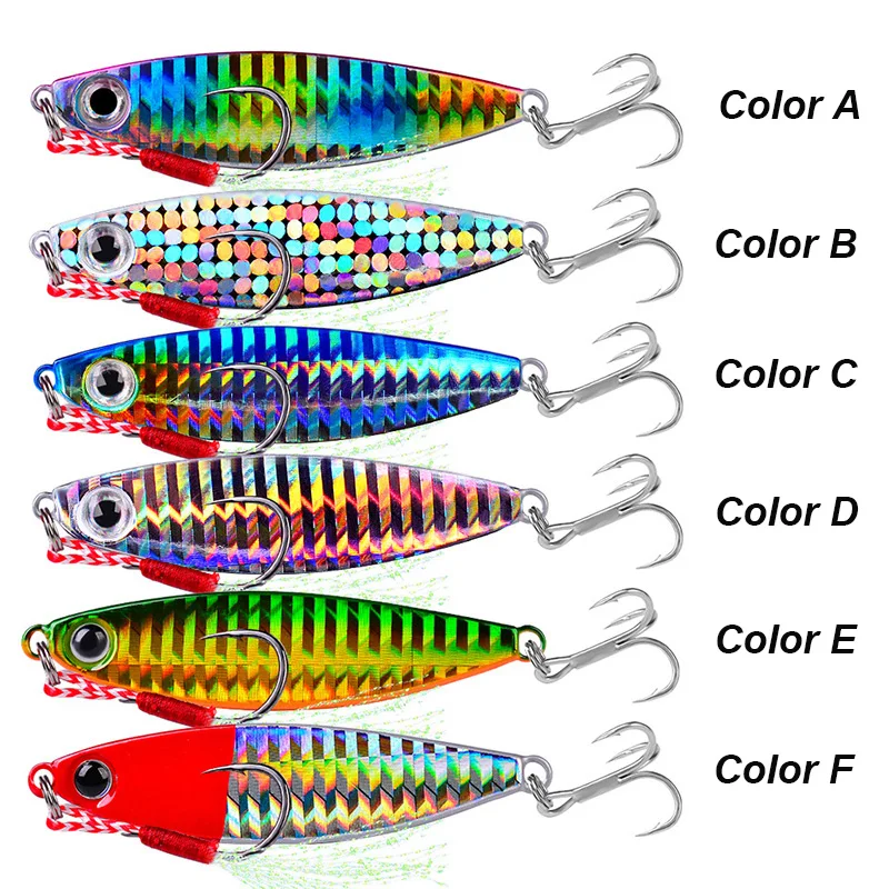 YUCONG 1PX Metal Casting Jig Spoon 7-10-15-20-30g Trolling Fishing Lure Slowly Sinking Jigging Bait Artificial Hard Wobbler Isca