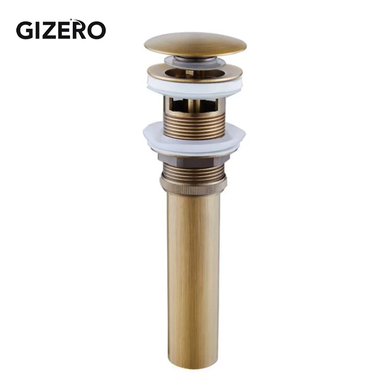 العتيقة إنهاء النحاس حوض للحمام بالوعة المنبثقة استنزاف Clic-clac Waterlet مصفاة المطبخ اكسسوارات الحمام ZR2001