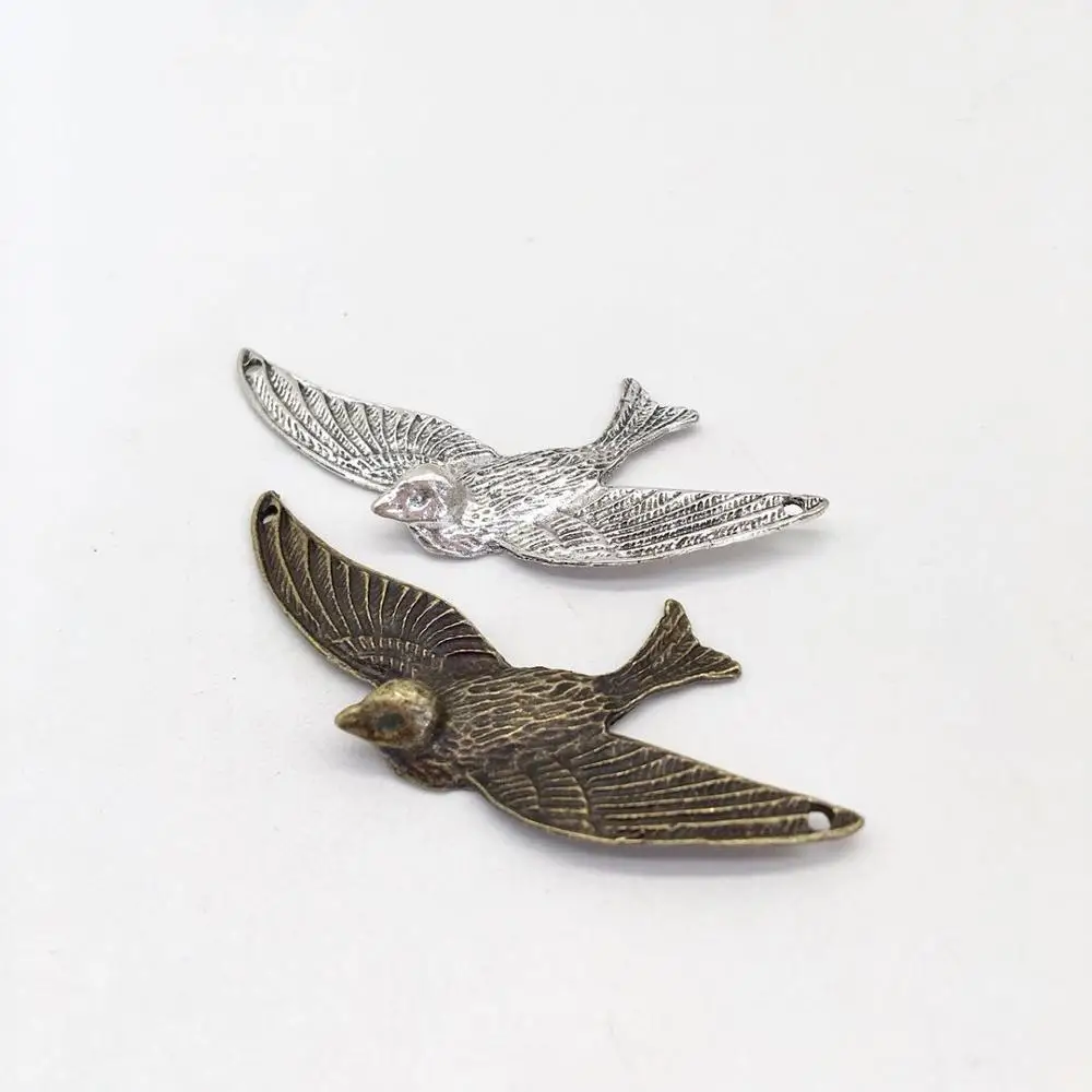 New Arrival 5 pcs/lot Alloy bird charms 72*38*3mm Jewelry Making DIY Earrings necklace bracelet Charms Handmade Crafts