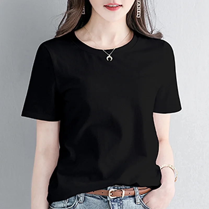 MRMT 2024 Brand Summer New Women\'s T Shirt Short Sleeved Loose Cotton Half-sleeved T-shirt for Female Pure Color Tops T-shirt