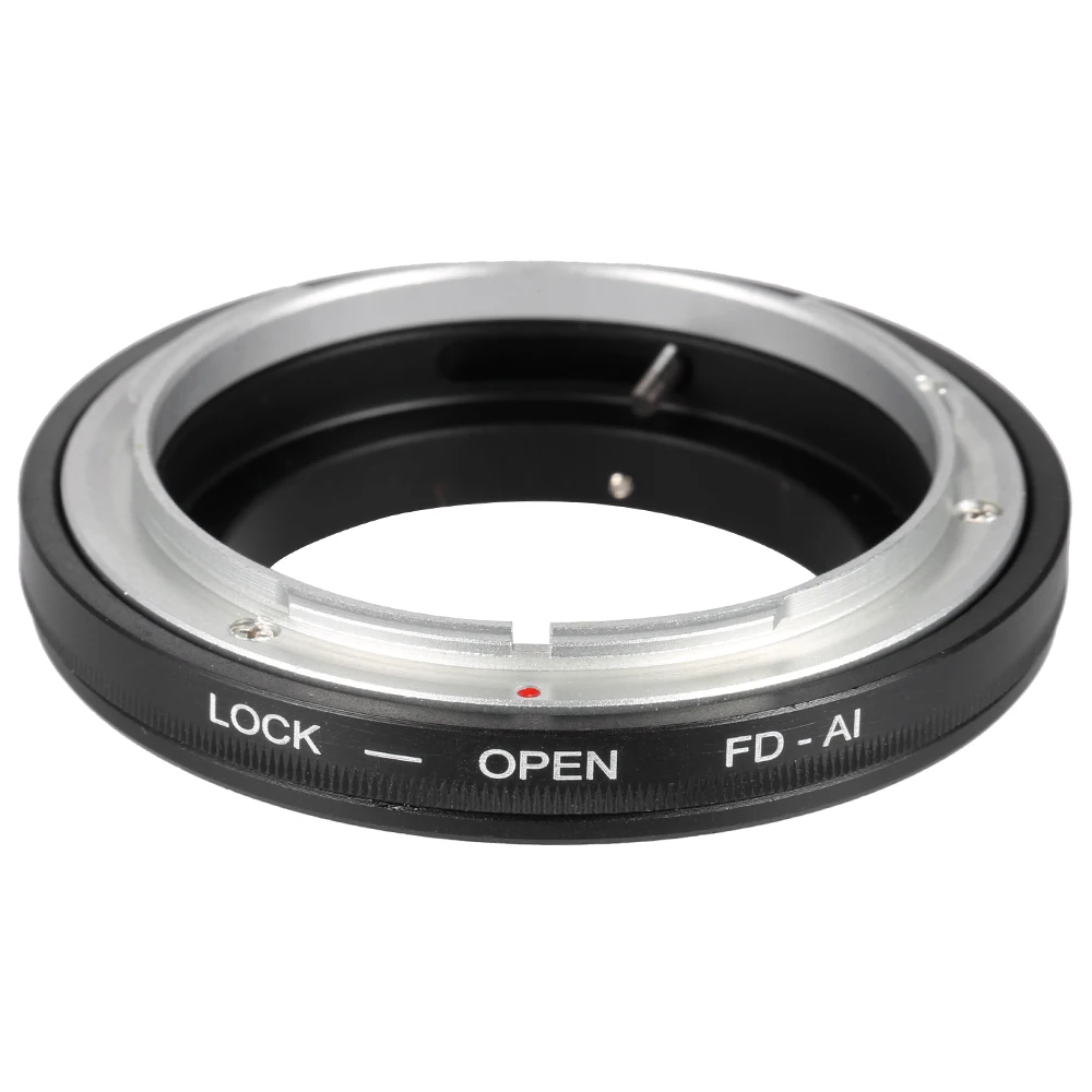FD - AI FD - Nik For Macro Photography Mount Adapter Ring with Aperture Control Ring for Canon FD Lens for Nikon F Mount Camera