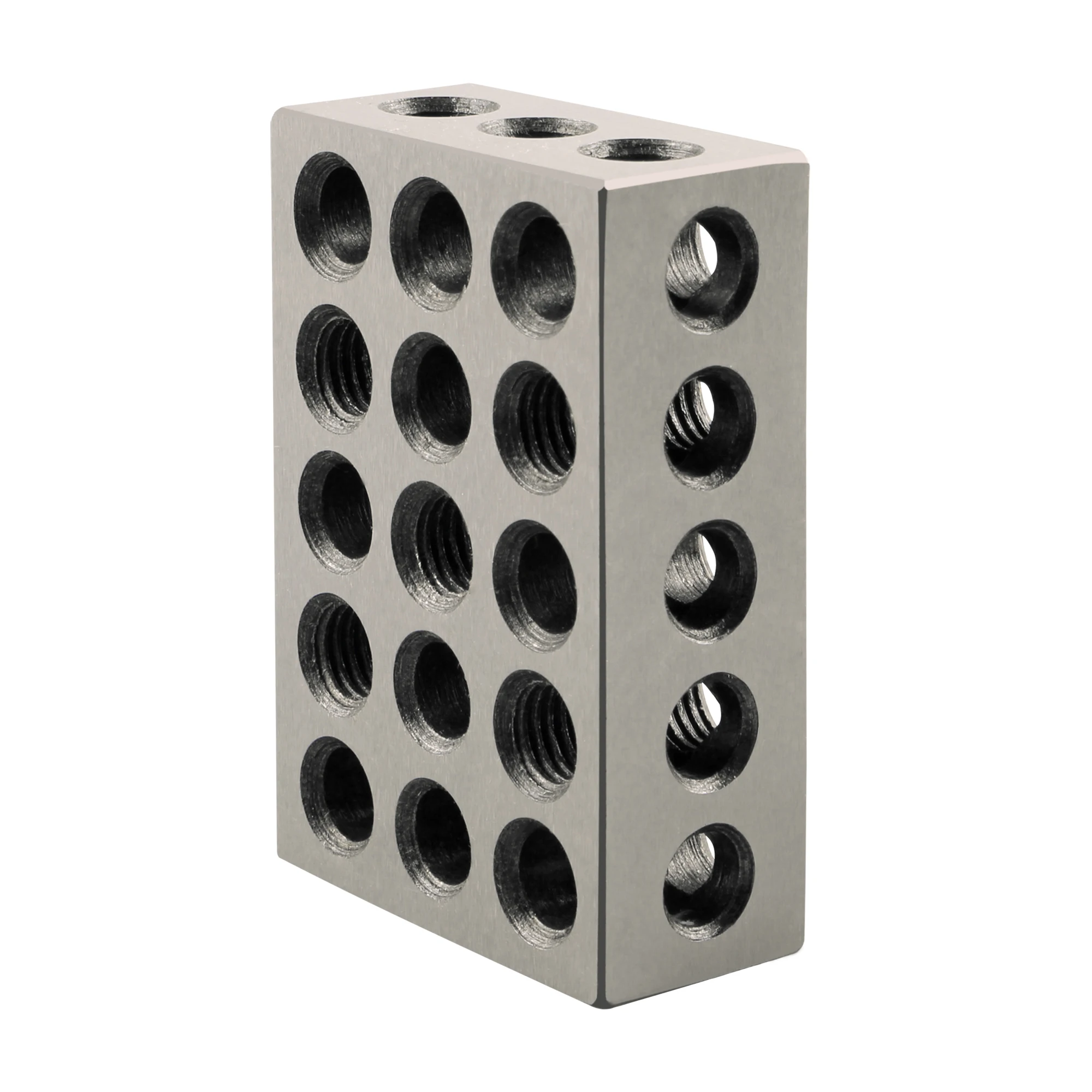 2pcs/pair 23 Holes Precision 25-50-75mm Blocks Gauge Hardened Steel Parallel Block Set Matched Machinist Milling Tool