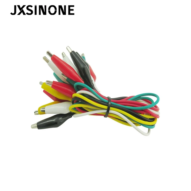 JXSINONE-مشبك تمساح كهربائي ، خيوط اختبار التمساح ذات نهايات مزدوجة ، سلك توصيل ، p102510 قطعة