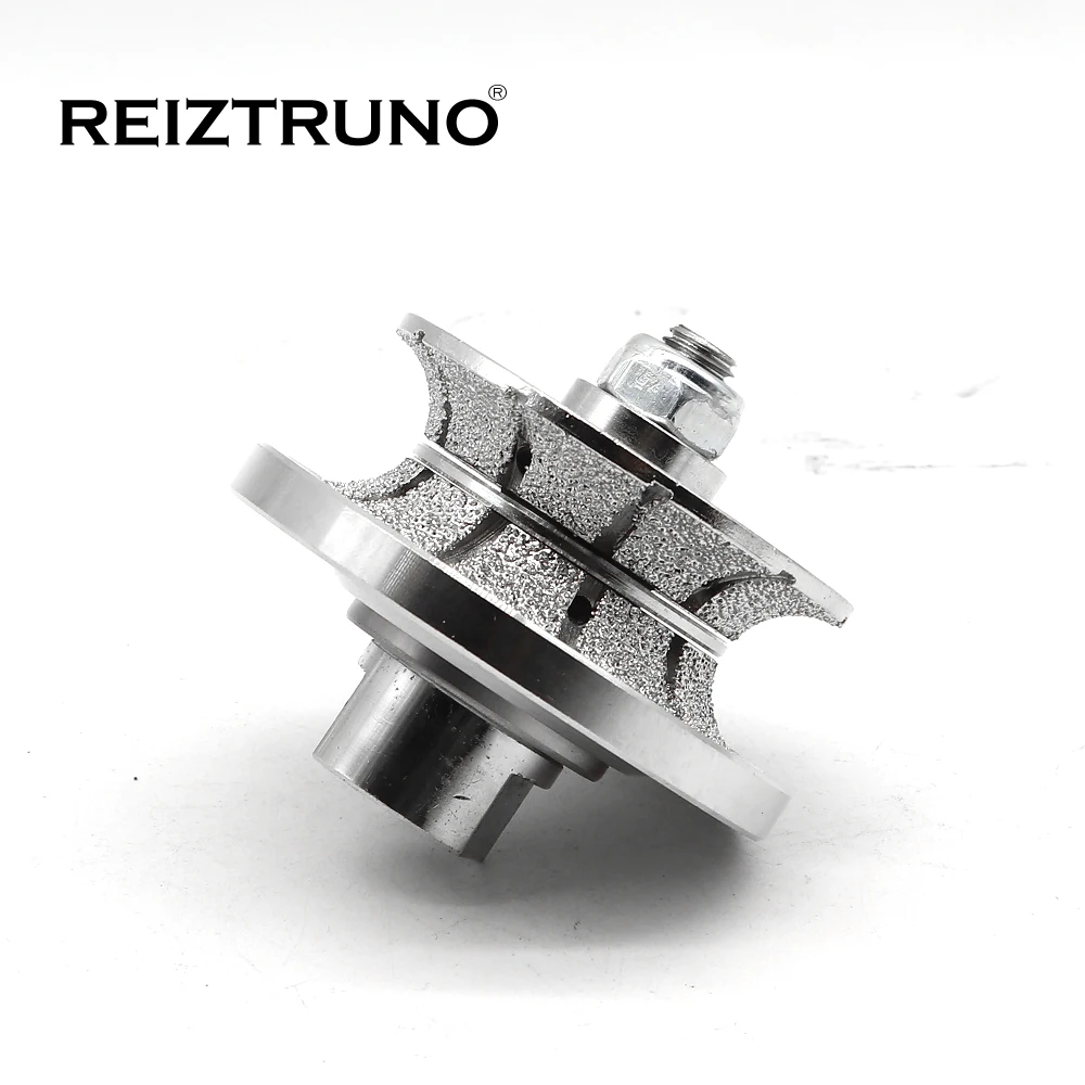 Reiztruno V20 vuoto brasato Completa Bullnose diamante a mano profilers/mano punte del router Per Il routing di granito e marmo, d65mm, 1pc
