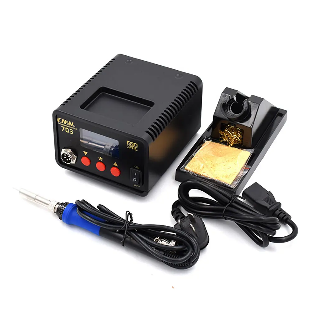 220V Digital Display SMD Soldering Station 60W Soldering Iron Ceramic Heating Element Motherboard BGA Rework Repair Welding Tool