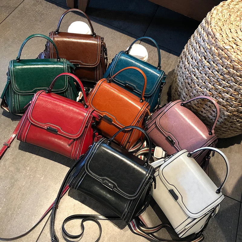 

All-match High-end Leather Ladies Handbag Trendy Messenger Shoulder Bag Fashion