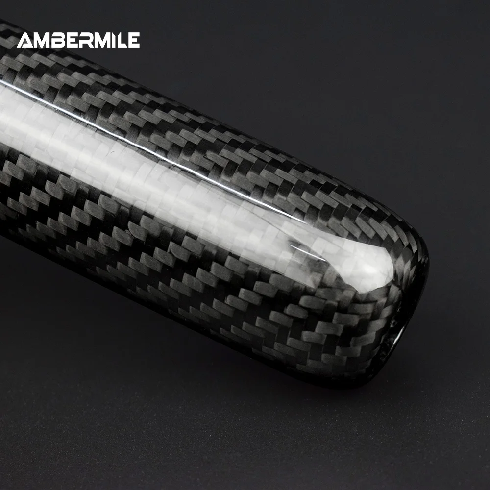 AMBERMILE Carbon Fiber for Mini Cooper R55 Clubman R56 R57 R58 R59 R50 R53 Accessories Interior Car Handbrake Grip Covers Trim